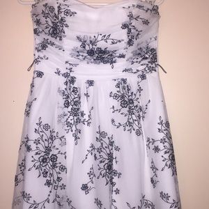 Strapless white dress